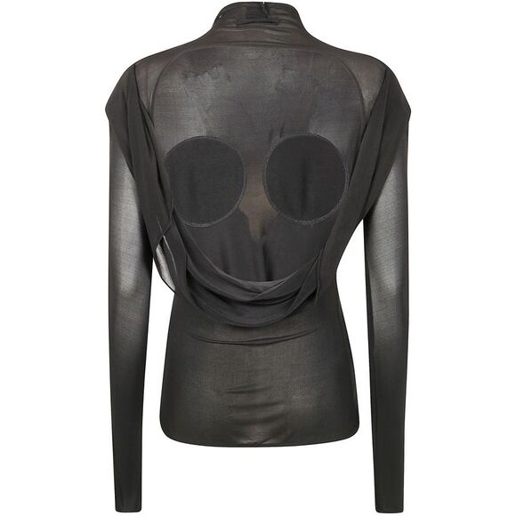 Jean Paul Gaultier Women Light Jersey Backless Top With Covered Cup Detail